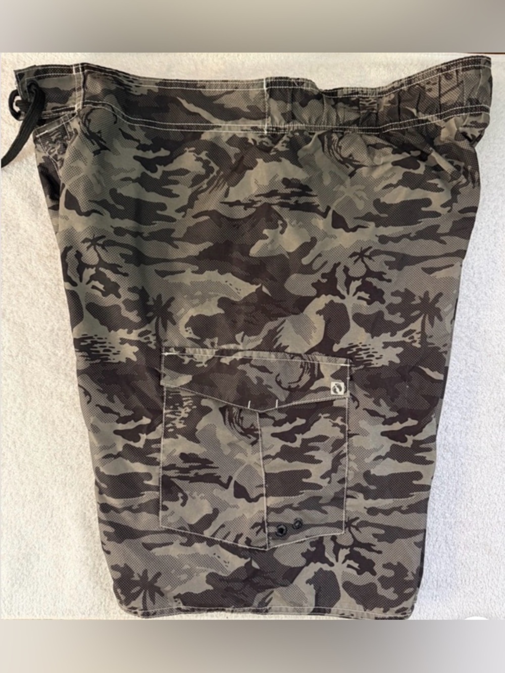 Y2K Hang Ten Camo Swim Board Shorts Mesh Lining Quick-dry Hulaflage Surf Beach